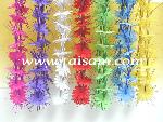 Lei, party lei, foil, pick, bamboo, honeycomb, tai sam, party fun